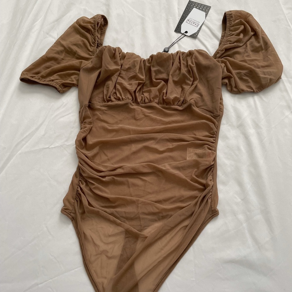 Mesh Ruched Bodysuit - Picture 3 of 3
